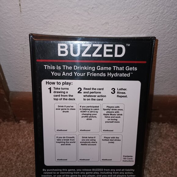NEW Buzzed: Hydration Edition Card Game - Picture 9 of 9
